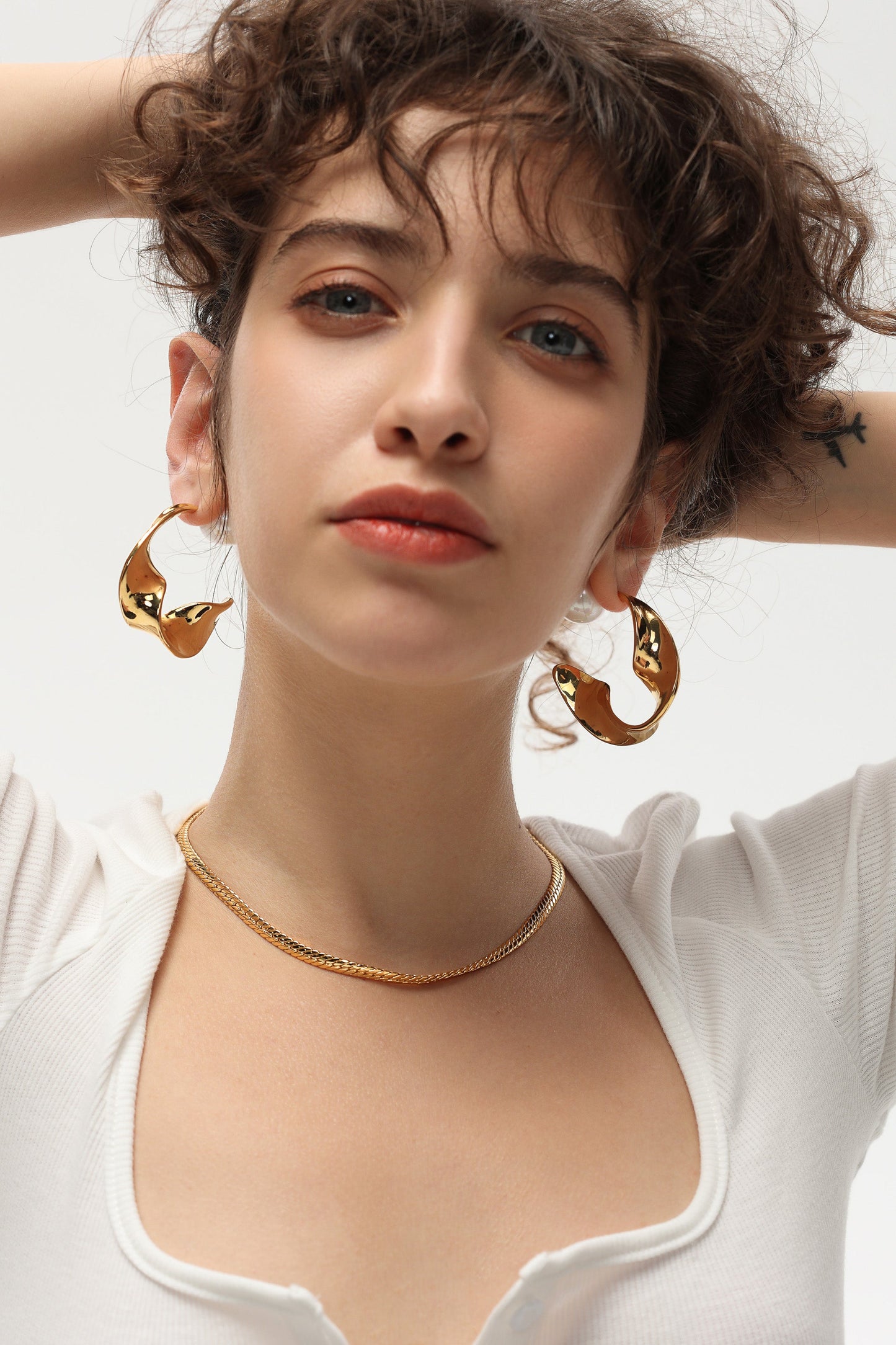 Gold Classic Herringbone Necklace