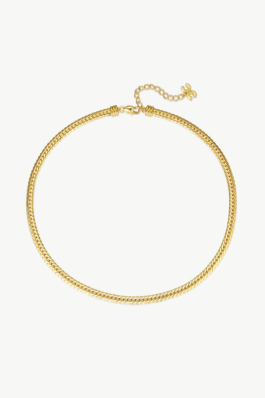 Gold Classic Herringbone Necklace